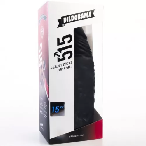 Dildorama – prémium 31 cm fekete dildó érzéki élvezetekhez