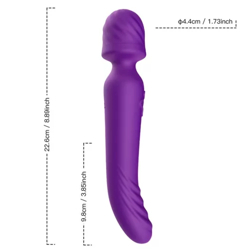 Szexjáték Rezgő, melegíthető, USB-töltés 22,6 cm lila