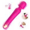 Masszázs vibrátor 9 rezgés, állandó 42 °C, USB töltés 22 cm rózsaszín