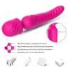 Masszázs vibrátor 9 rezgés, állandó 42 °C, USB töltés 22 cm rózsaszín