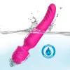 Masszázs vibrátor 9 rezgés, állandó 42 °C, USB töltés 22 cm rózsaszín