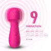 Szexjáték Vibrátor Rezgő, 9 mód, USB-töltés Rózsaszín 13,6 cm