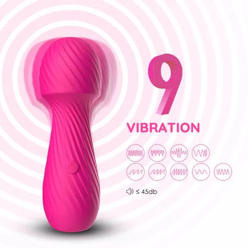 Szexjáték Vibrátor Rezgő, 9 mód, USB-töltés Rózsaszín 13,6 cm