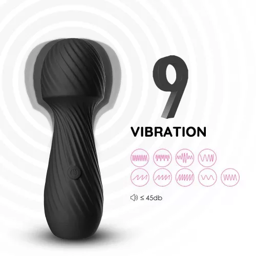 Dazzle Vibrátor 9 rezgésprogram USB töltés 13,6 cm fekete