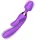 Magic Wand Vibrátor kettős stimuláció, 9 fokozat, USB-töltés, vízálló 23,6 cm lila