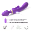 Magic Wand Vibrátor kettős stimuláció, 9 fokozat, USB-töltés, vízálló 23,6 cm lila