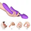 Magic Wand Vibrátor kettős stimuláció, 9 fokozat, USB-töltés, vízálló 23,6 cm lila