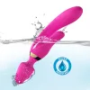 Magic Wand Vibrátor 9 rezgésfokozat, USB-töltés, vízálló rózsaszín 236 mm