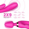 Magic Wand Vibrátor 9 rezgésfokozat, USB-töltés, vízálló rózsaszín 236 mm