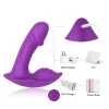 Vibrátor Rezgő, G-pont stimuláló, Több rezgésfokozat USB-töltés 9 mód Lila 10 cm