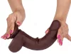 - Realisztikus Dildó – Slidy 17 cm barna élmény