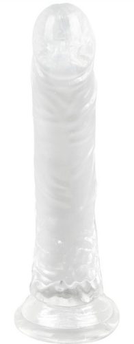 Átlátszó vibrátor – 15 cm hosszú, prémium szilikon