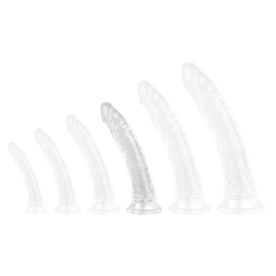 No Ball XL – átlátszó 22 cm hosszú vibráló dildó