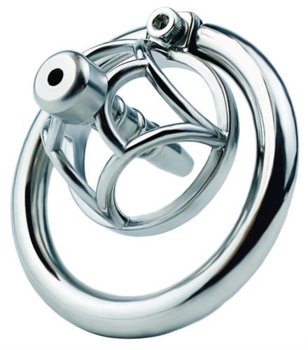 Fém büntetőketrec – Hexy húgycsődugóval, 3 x 3.3 cm