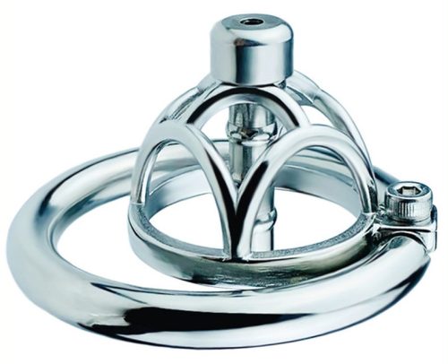 Fém büntetőketrec – Hexy húgycsődugóval, 3 x 3.3 cm