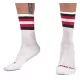 Prémium félzokni – fekete-fehér-piros csíkos dizájn