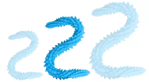 Scolop M – prémium dupla dildó kék, 50 x 4 cm