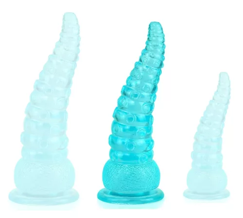 Winkle M – prémium dildó, 16 cm, türkiz színben