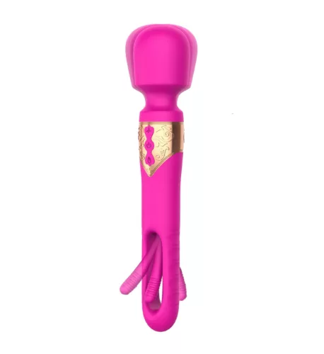 Vibrátor Rezgő nyelvmozgató, 10 mód, USB-töltős Rózsaszín-piros