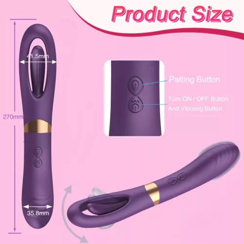 Vibrátor G-pont stimuláló dupla rezgés 10 mód USB-töltés vízálló