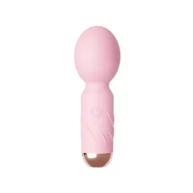   Cute Mini Wand masszírozó 10 rezgésmód vízálló USB töltés rózsaszín