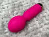 Cute Mini Wand masszírozó 10 rezgésmód vízálló USB töltés rózsaszín