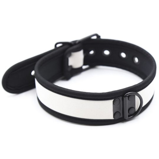 Simply Puppy – stílusos fehér neoprén nyakörv