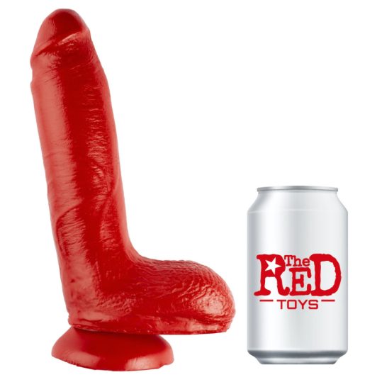 FLASHYDICK – vibráló, érzéki maszturbátor (18 x 5 cm, piros)