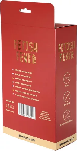 Fetish Fever Kötöző szett 5 részes piros