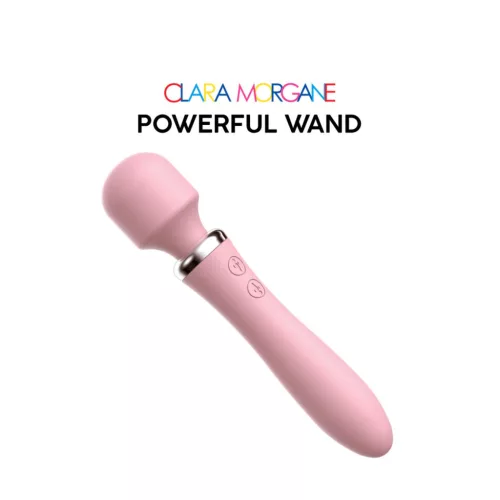 Powerful Wand Vibrátor Intenzív vibráció, hajlékony fej 21 cm rózsaszín USB töltés