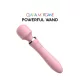 Powerful Wand Vibrátor Intenzív vibráció, hajlékony fej 21 cm rózsaszín USB töltés