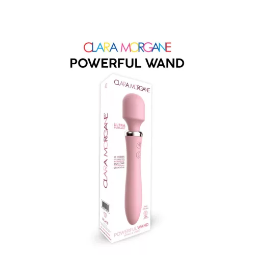 Powerful Wand Vibrátor Intenzív vibráció, hajlékony fej 21 cm rózsaszín USB töltés