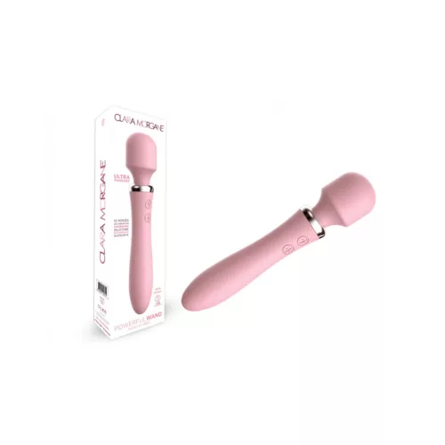 Powerful Wand Vibrátor Intenzív vibráció, hajlékony fej 21 cm rózsaszín USB töltés
