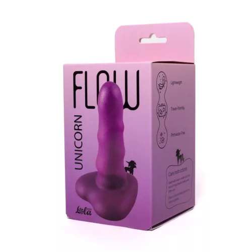 Flow Dildó Spiráltexturált, Erős tapadókorong lila