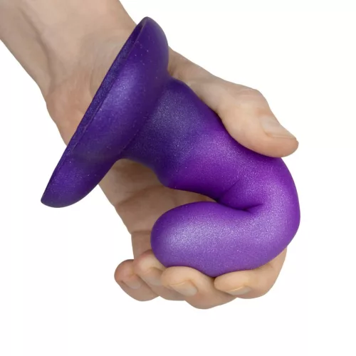 Flow Dildó Spiráltexturált, Erős tapadókorong lila
