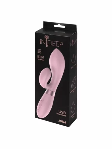 Indeep Vibrátor USB-töltésű, 10 rezgésmód, G-pont stimuláló 21,5 cm rózsaszín