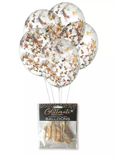 Szexjáték Party dekorációs péniszes konfetti 28 cm 5 db