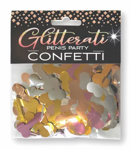 Penis konfetti Glitterati dekoráció 3,8 cm multiszín