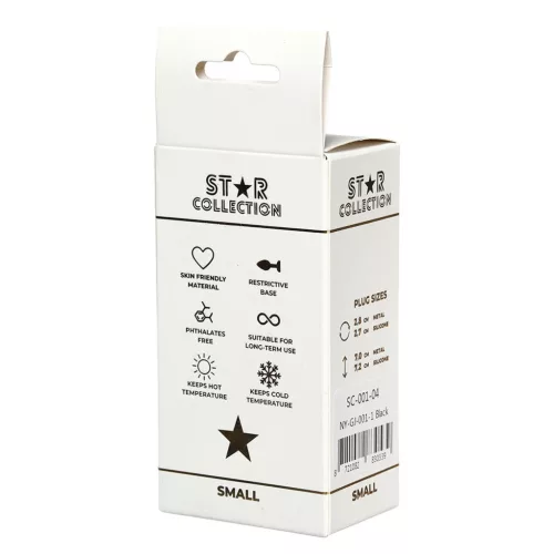 Star Collection Anál plug Szilikon, biztonságos, kék kristály S világoskék