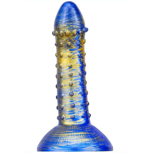 Dildo Fantasy Saperli – érzéki kék-arany dizájn 16 cm