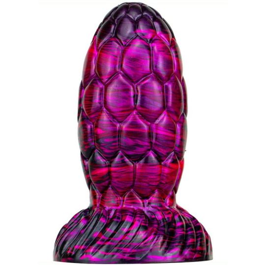 Warnax Dragon Egg – prémium tojás vibrátor 13x7 cm, lila-fekete