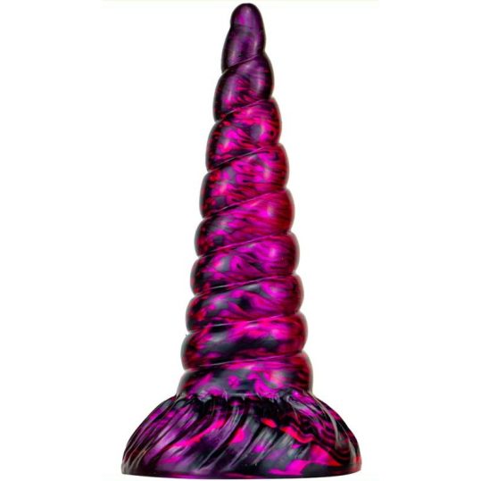 Dildo Unix – prémium lila-fekete 17 cm-es intim eszköz