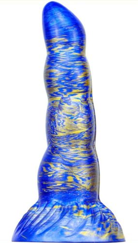 Dildo Fantasy Scopio – prémium kék-arany dildó 17 x 5 cm