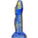 Dildo Fantasy Croq – prémium kék-arany dildó 19 cm-es hosszban