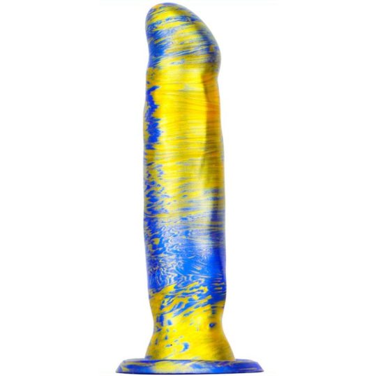 Fantasy Dildo Marbex – prémium kék-arany dildó 19 cm