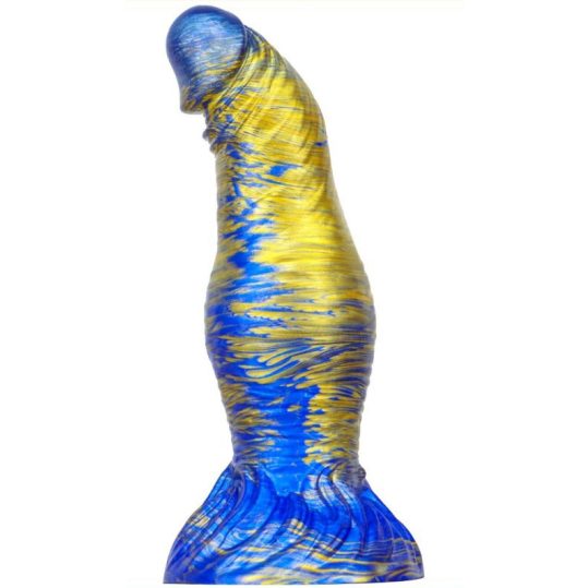 Fantasy Dildo Duxel 17 x 6cm kék-arany