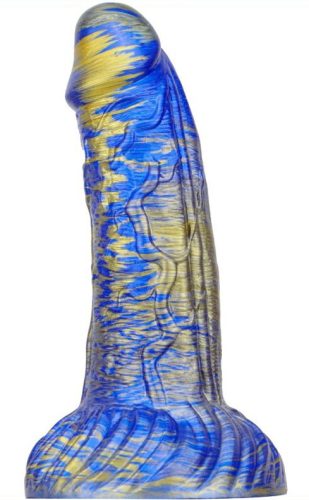 Dildo Fantasy Gentax – prémium kék-arany dildó 16x5 cm