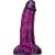 Fantasy Gentax – prémium lila-fekete dildó 16 cm