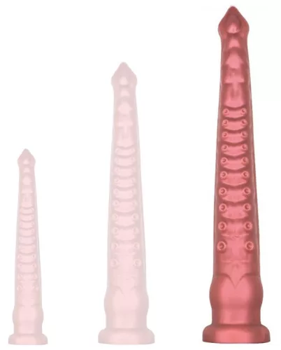 Oktoop L – prémium piros dildo 52 x 7,5 cm