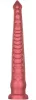 Oktoop L – prémium piros dildo 52 x 7,5 cm